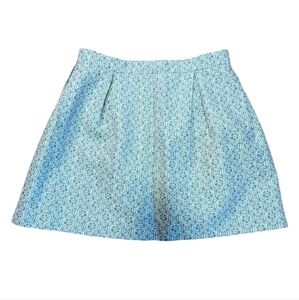 Pim + Larkin Green Jacquard Pleated Skirt